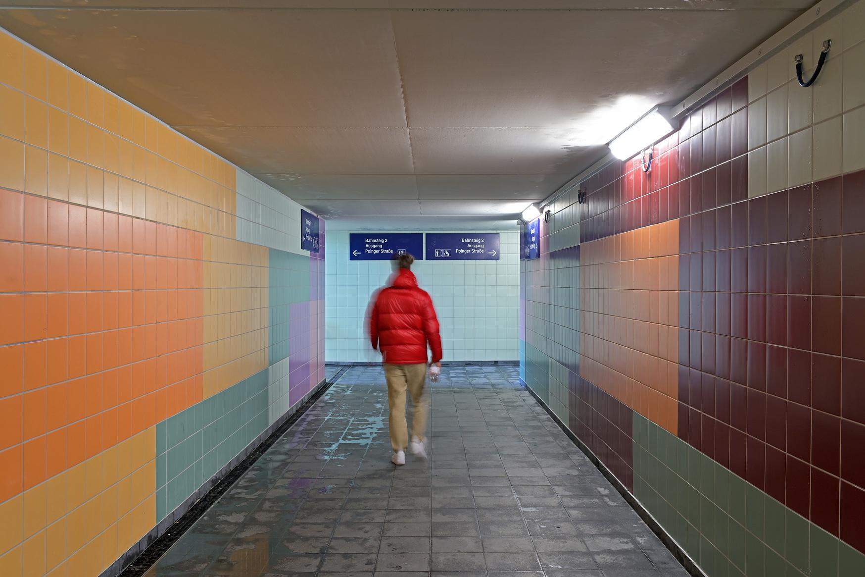 Unterführung am Zukunftsbahnhof Heimstetten nach der Aufwertung.