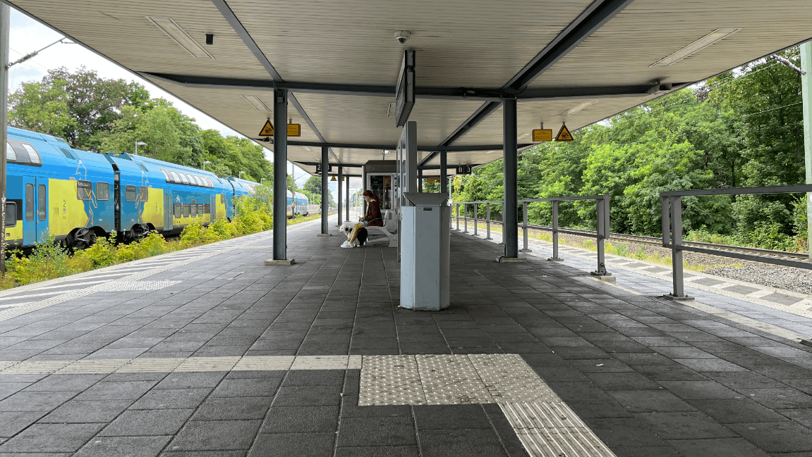 Bahnsteigdach vor der Umgestaltung 