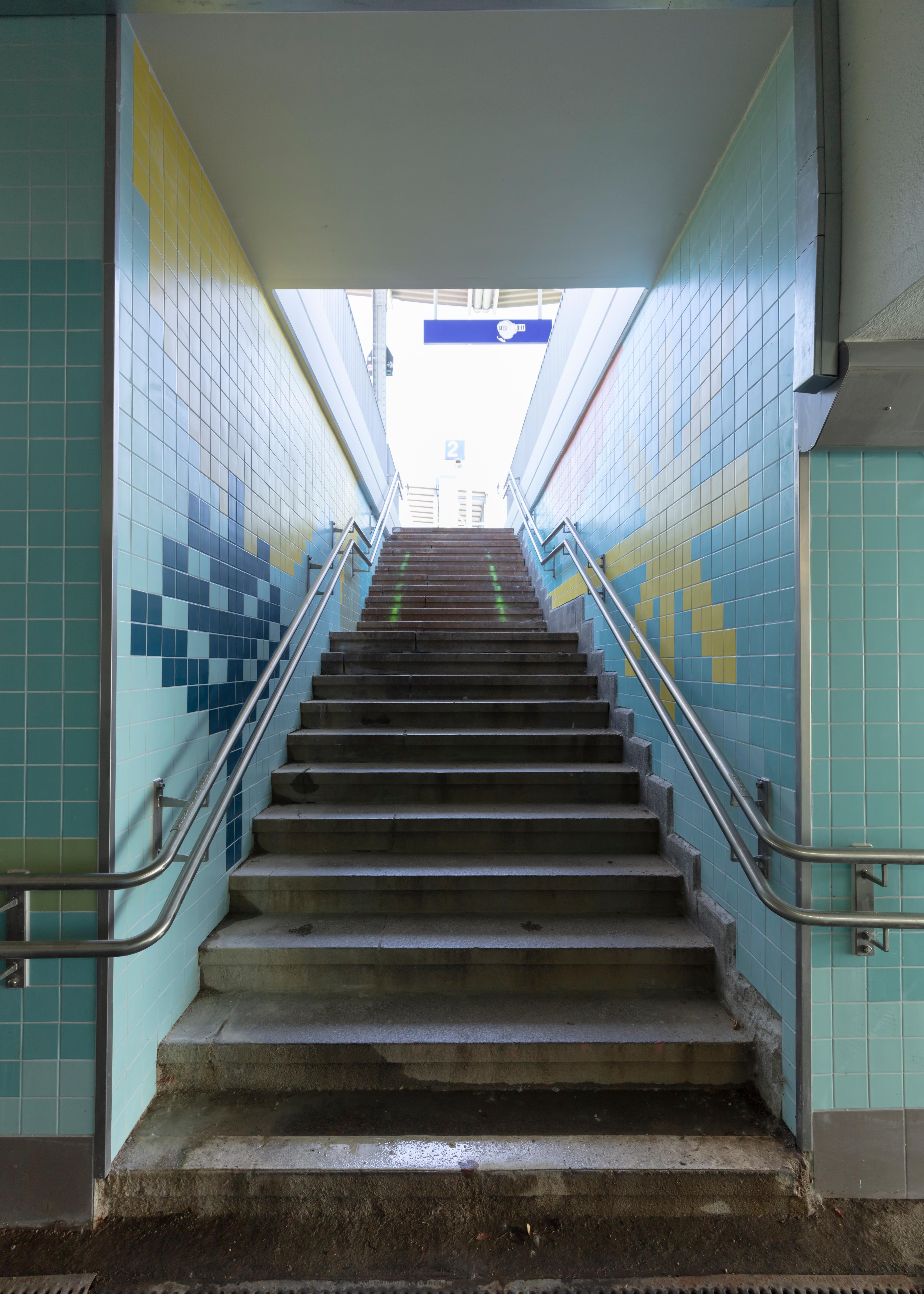 Ein neu gestalteter Bahnsteigzugang in der Personenunterführung. 